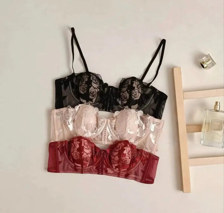 Luxury Floral Mesh Bra Lish Blish