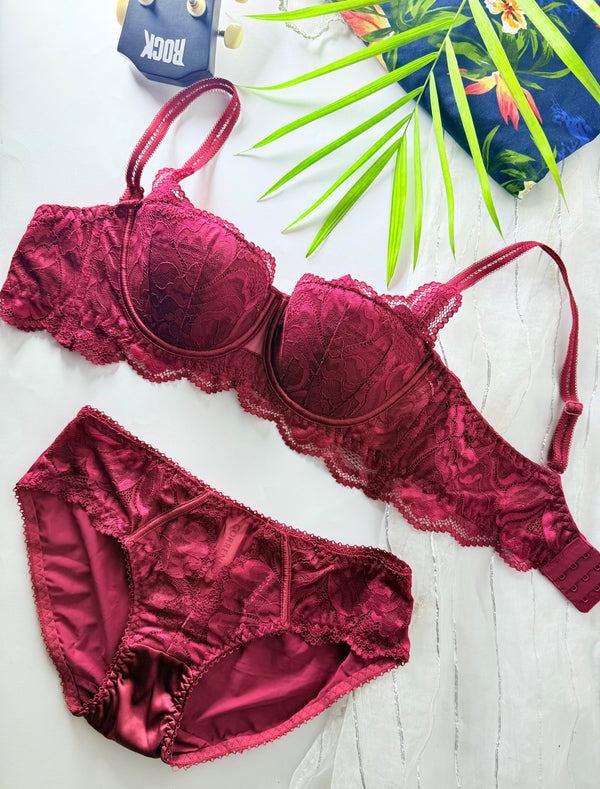 Paded Push Up Bra Panty Set