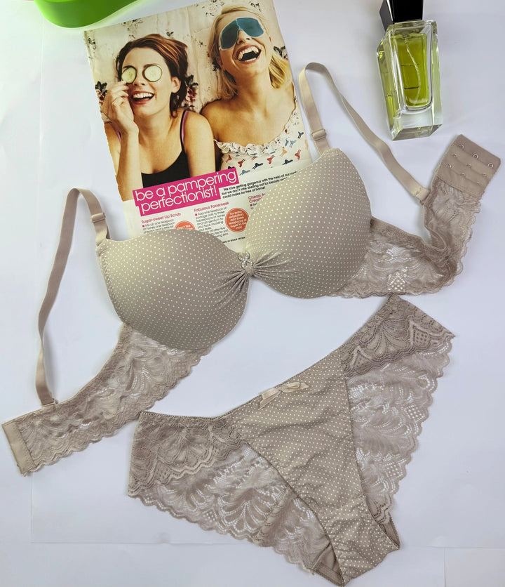 Mini Dots Push Up Bra Set Lish Blish
