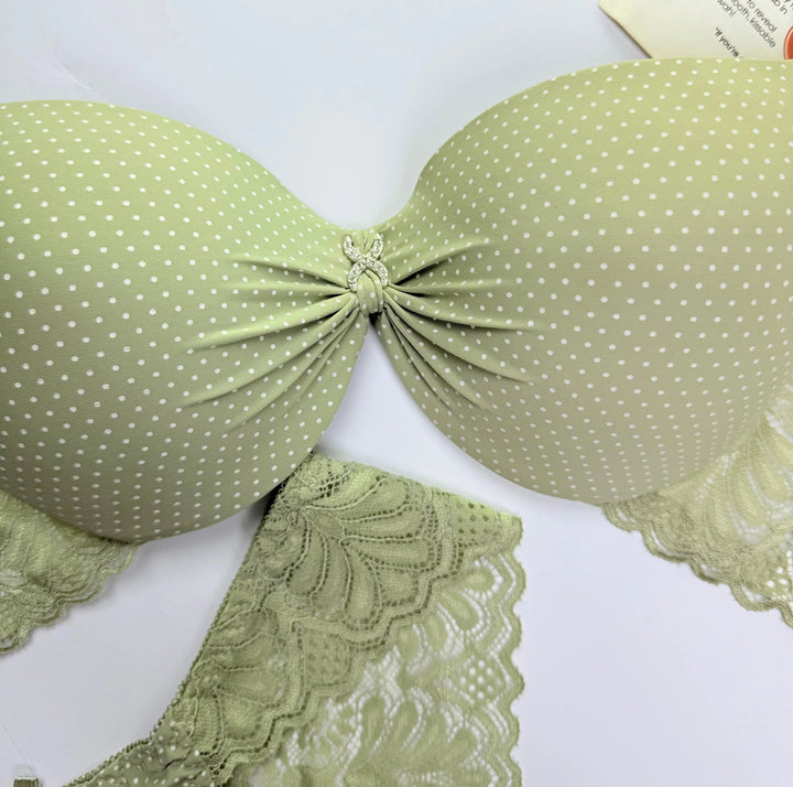 Mini Dots Push Up Bra Set Lish Blish