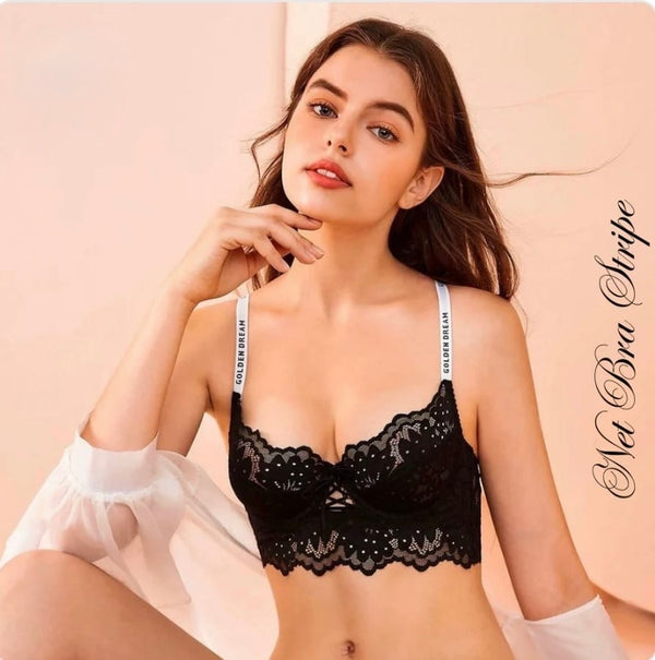 Net Stripe Bra